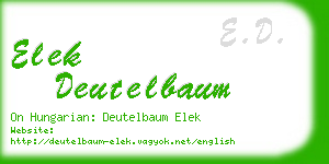 elek deutelbaum business card